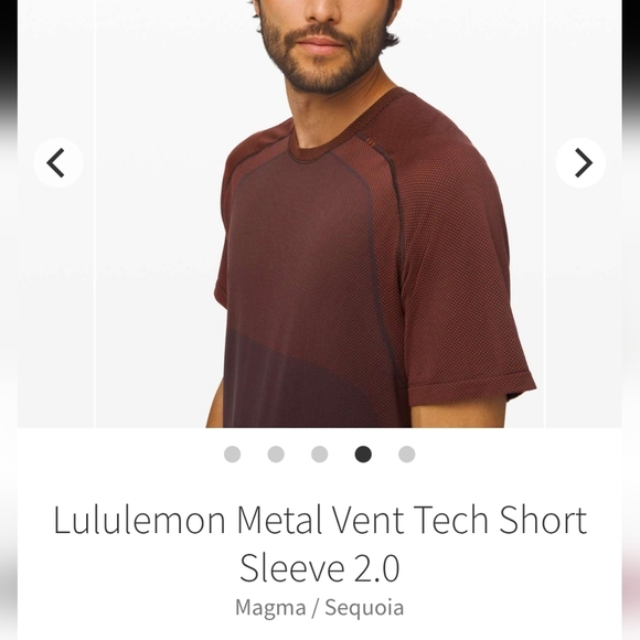 Lululemon Men's Metal Vent Tech Short Sleeve 2.0 in Magma Sequoia Ombre Small - Picture 16 of 16